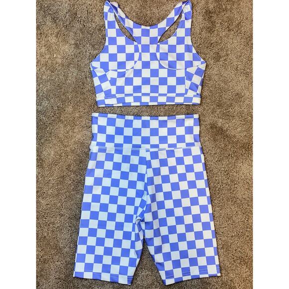 NWT $85 XS Melody Ehsani Bike‎ Short & Sport Bra 2 Piece Athletic Set Check - Picture 3 of 5